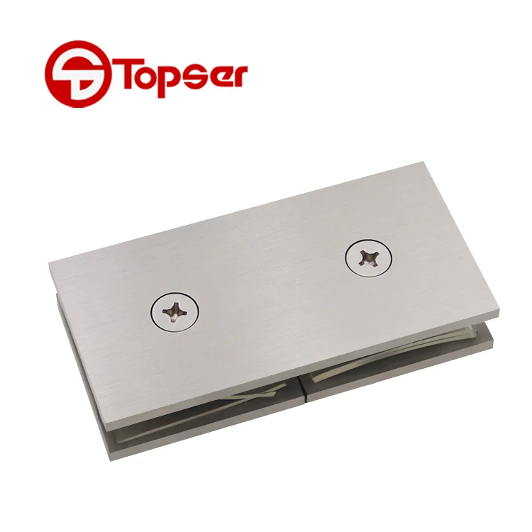 OEM ODM Glass Bracket Clamp Hardware 180 Degree Glass Double Fixed Shower Glass Partition Holder Clip