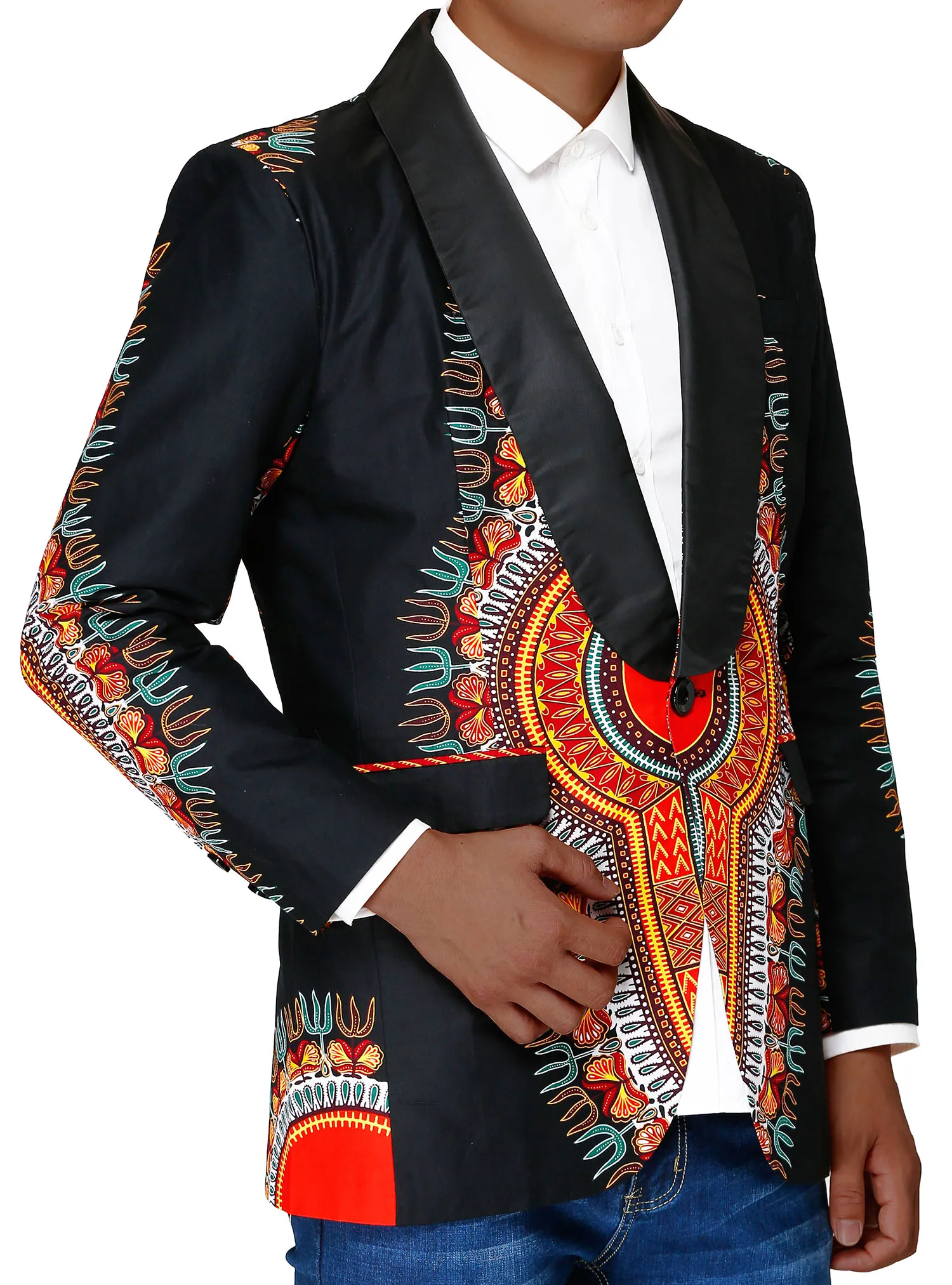 AM054 custom men wear coat blazer wax print ankara fabrics for african men clothing