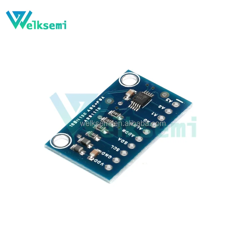 welksemi 16 Bit 4 Channel I2C ADS1115 ADC Module With Pro Gain Amplifier