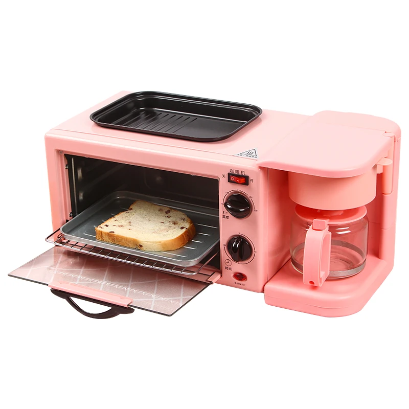Аппарат для приготовления завтрака с духовкой, кофейник, сковорода, 3 в 1, многофункциональная портативная и Бытовая Автоматическая