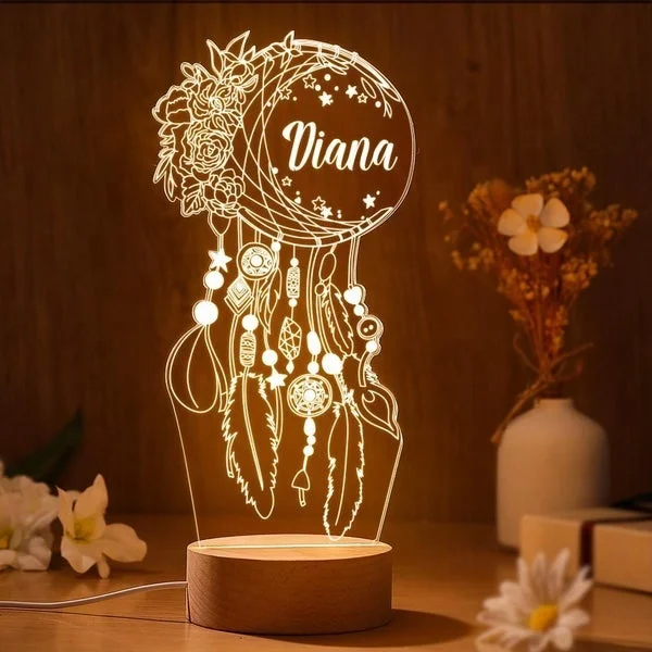 Personalized Dream Catcher Nightlights Custom Creative Light 3D Illusion Lamp