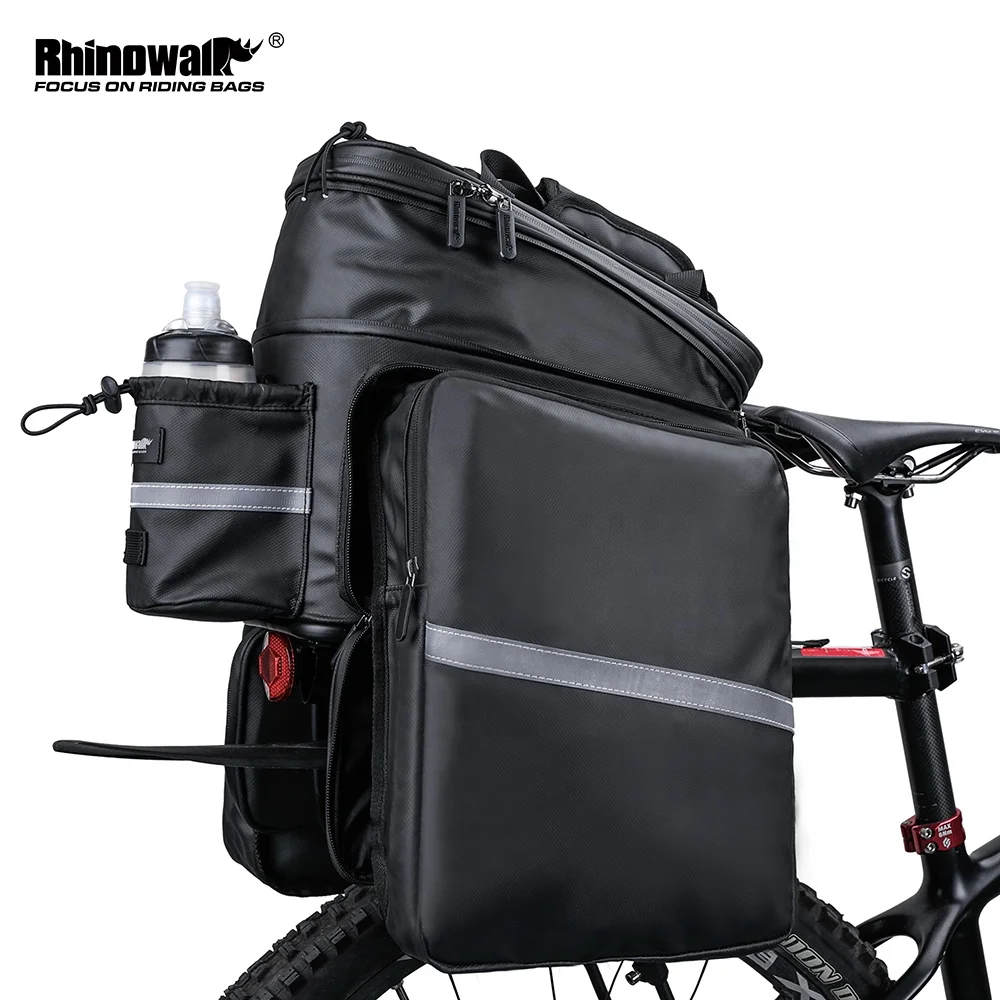Rhinowalk Bike Trunk bag with expandable High Quality Outdoor Durable Bicycle Pannier Rear Rack Storage Bag