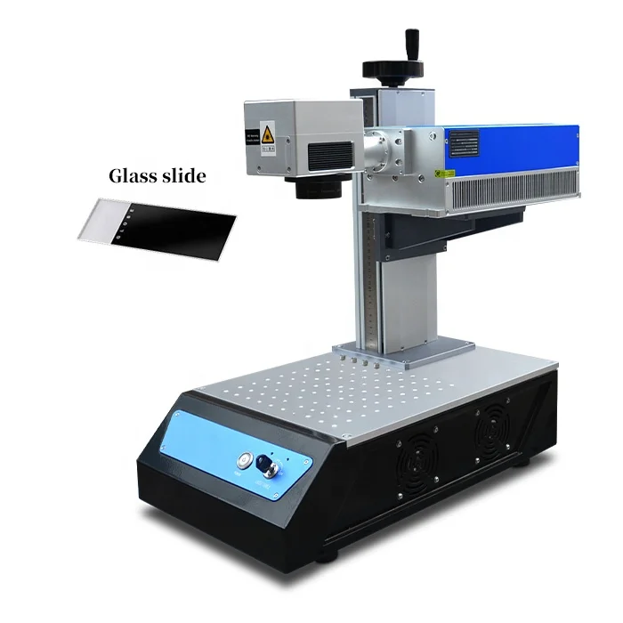 Gainlaser deep engraving 3w 5w 10w uv laser engraving machine with rotary fixture for plastic and glass