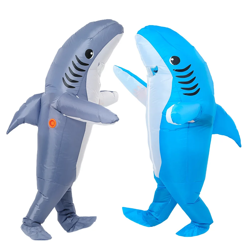 Adult Inflatable Shark Blow-up Halloween Carnival Party Costume