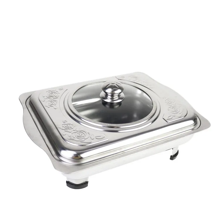 Wholesale high quality restaurant used 410 stainless steel buffet chafing dish with lid