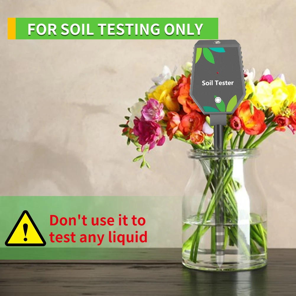 New Smart Bluetooth 8 in1 Soil EC&Salt&Fertility Multi-function Soil pH Meter with High Precision Probe for Yard Farmland Garden