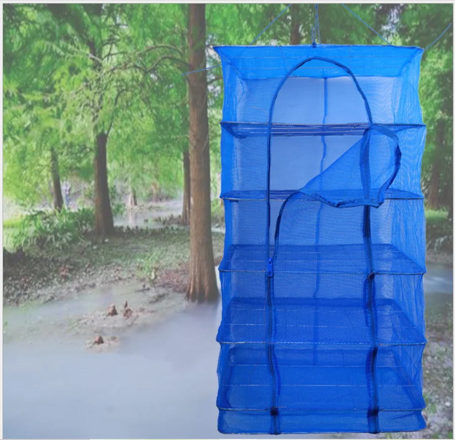 Трехслойная рыболовная сетка 35*35*65 см подвесная сушильная Сухие сетки для еды