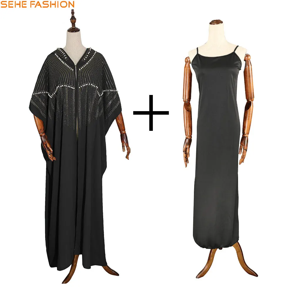 91031-MX34 two-piece beaded chiffon kaftans maxi ladies dress sehe fashion