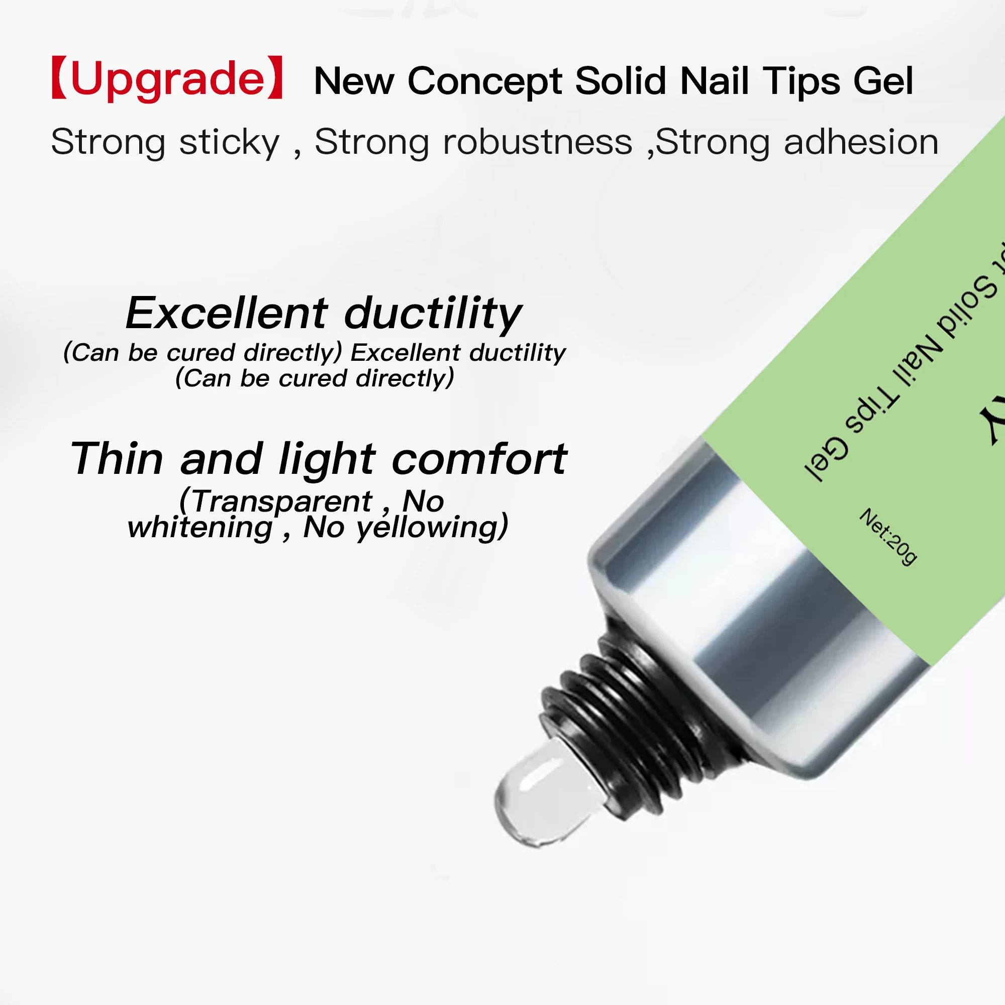 L&M UV gel New Concept Solid Nail Tips Gel  OEM Long Lasting Tips Nail Glue Gel Polish for nail supplies