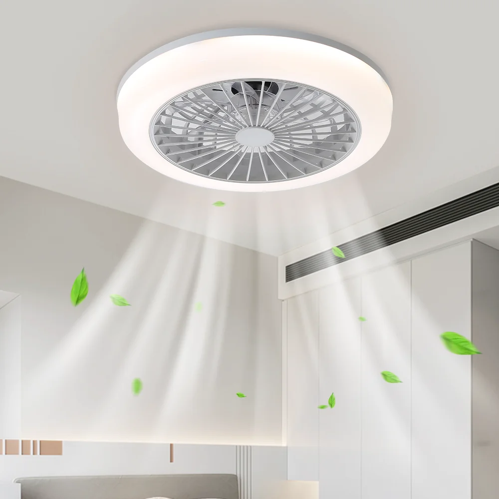 New Design TUYA Smart RGB 3 Colors Dimmable Smart App Control Modern Ceiling Fan With Light