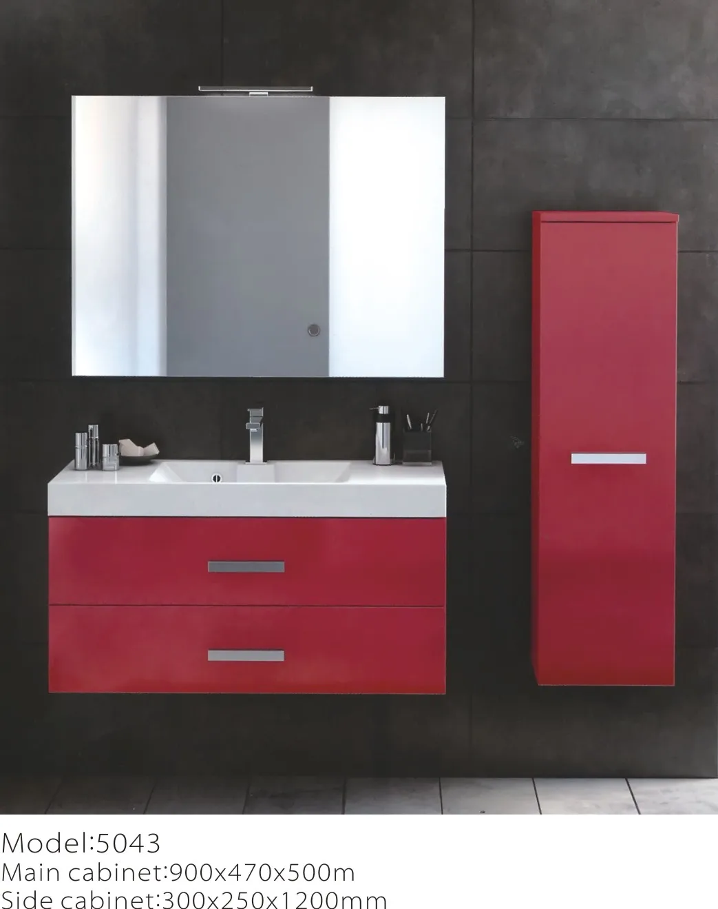 18mm Thailand Oak Wooden Customized New Arrival Modern Bathroom Cabinet