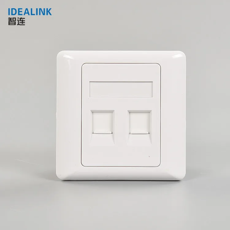 Стандартная Белая сетевая пластина RJ45 типа 86 с лицевой