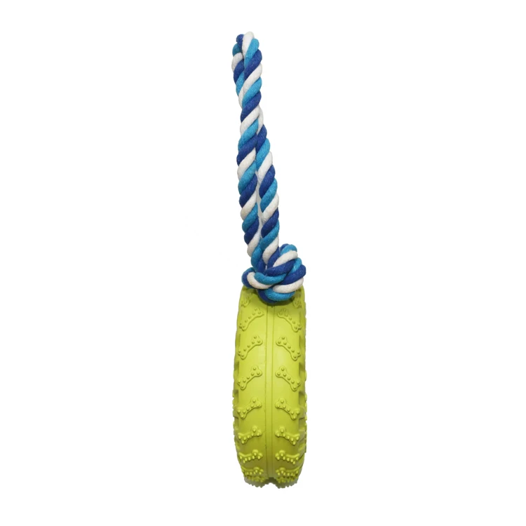 Thinkerpet Durable Rubber Rope Chewy Cheap Pet Tire Dog Toy