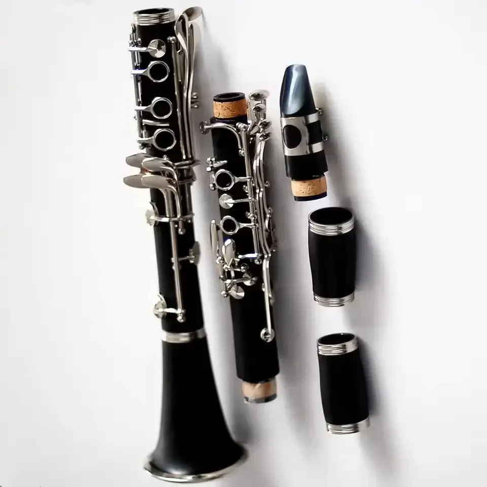Factory good price bakelite nickel plated 17 key Bb clarinet instrument