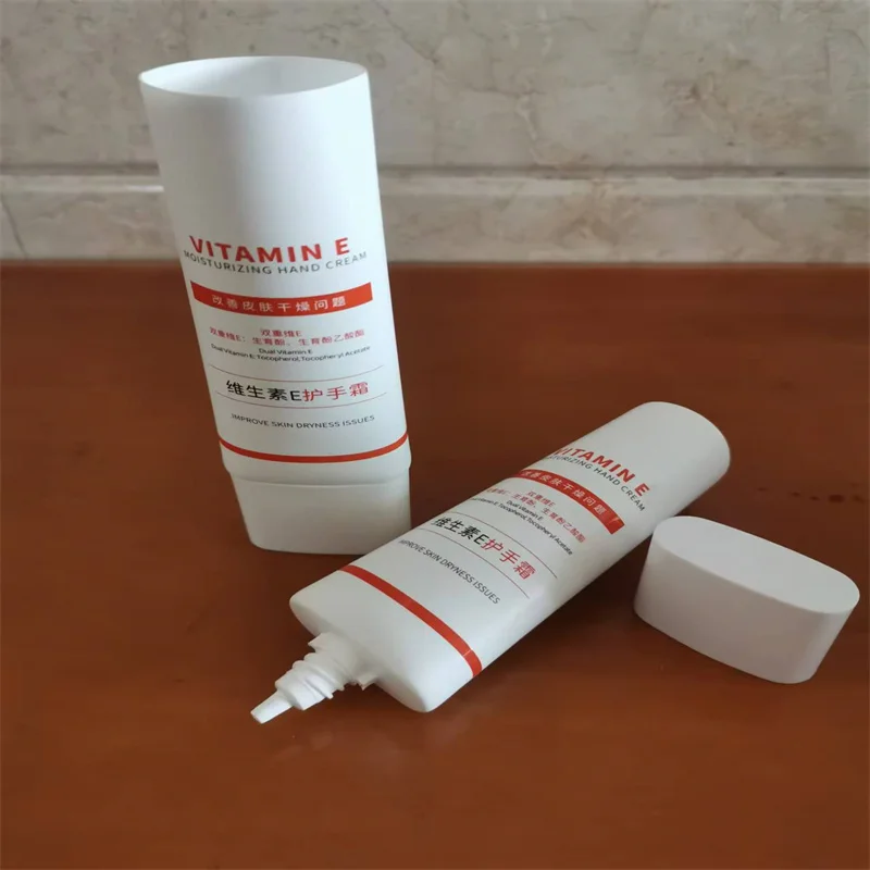 Biodegradable PE Tube Pointed Mouth Hand Cream Gel Lotion Tube Packaging 50ml 80ml 100ml Squeeze Plastic Cosmetic Tube