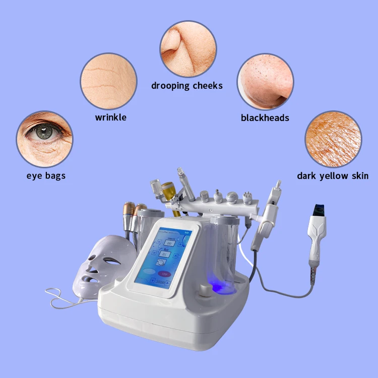 Care Lift Beauty Device Ultrasonic Skin Scrubber For Face Hydrodermabrasion Machine