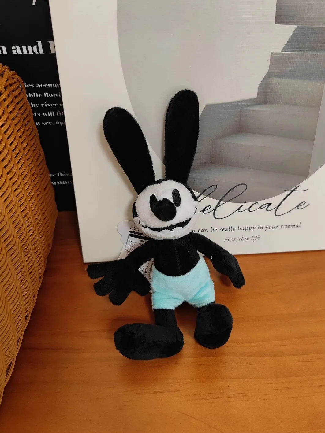 Cute Japanese Oswald Lucky Rabbit Plush Cotton Doll Pendant First Generation Mickey Bag Keychain Small Gift