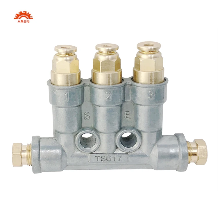 T8619 Injection Oil Row 4way Oil Distributor Volumetric Dosing Oil Distributor For CNC Machine Tools