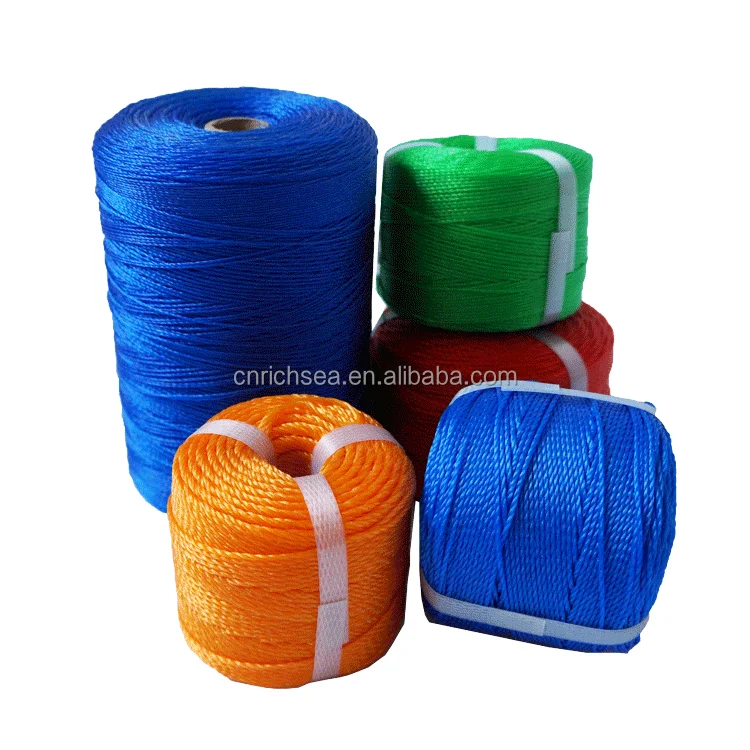 Polyethylene 3 Strands PE Twisted Line HDPE Fishing Twine 380D/15PLY PE Fishing Rope