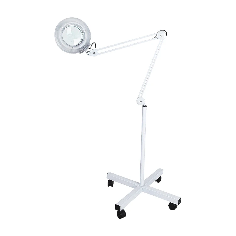 Professional Salon Furniture Floor Standing LED Magnifying Lamp for Beauty Manicure Tattoo