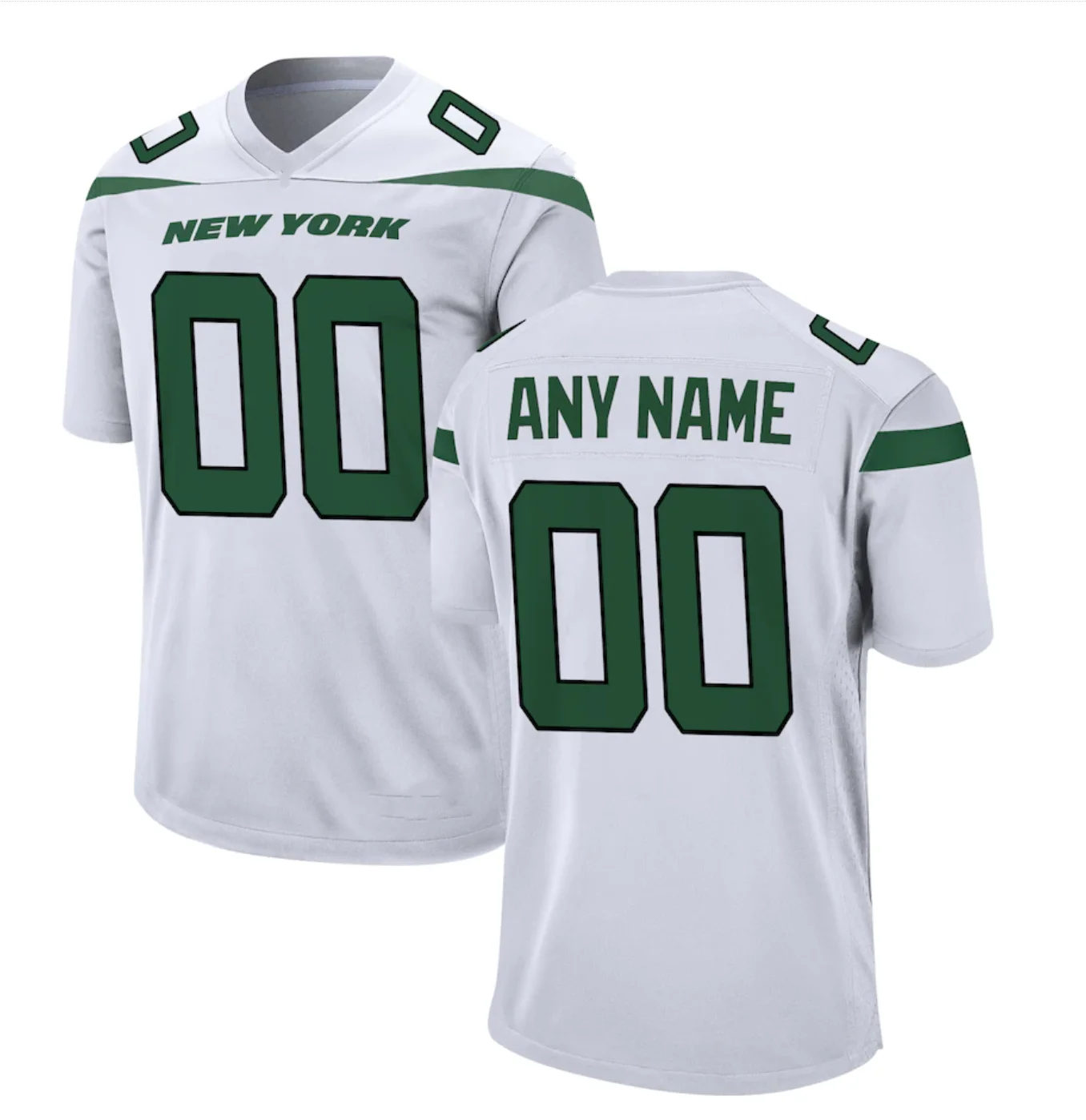 Wholesale Cheap Custom Name Number Size New York Stitched Men Women Kid American Football Jerseys Green White