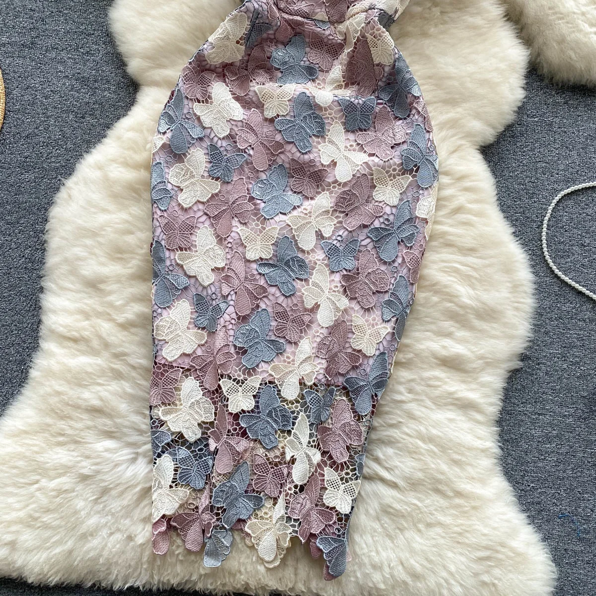 2024 Wholesale Casual Elegant Hollow Out Summer Lace Body Dress Women