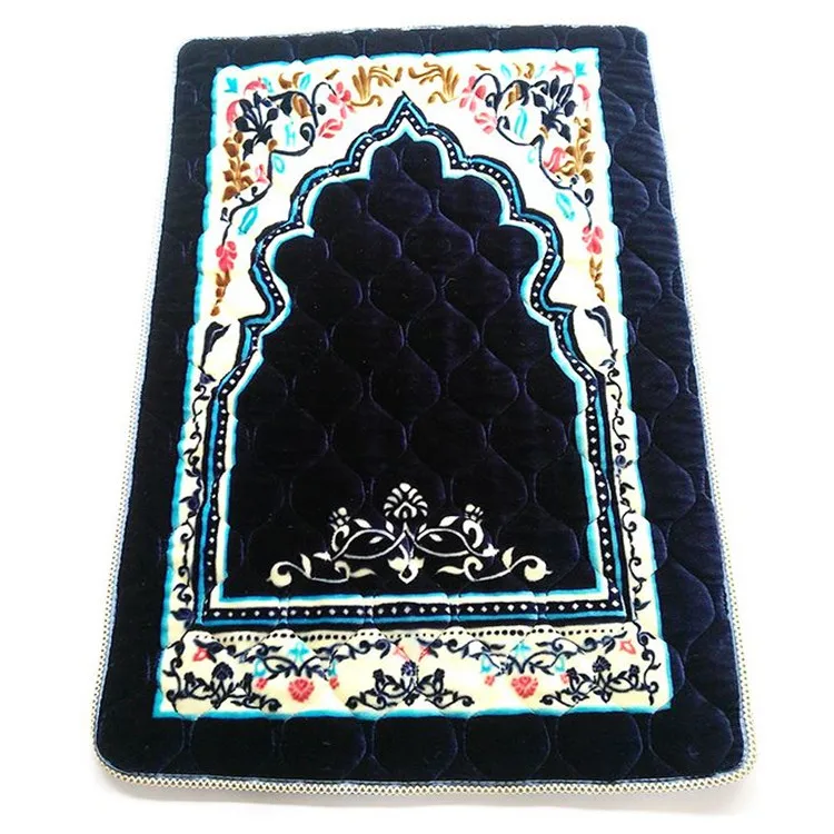 Soft Folding Foam Prayer Shaggy Mat Flower Printed Non-Slip High Quality knurling Carpet prayer mat