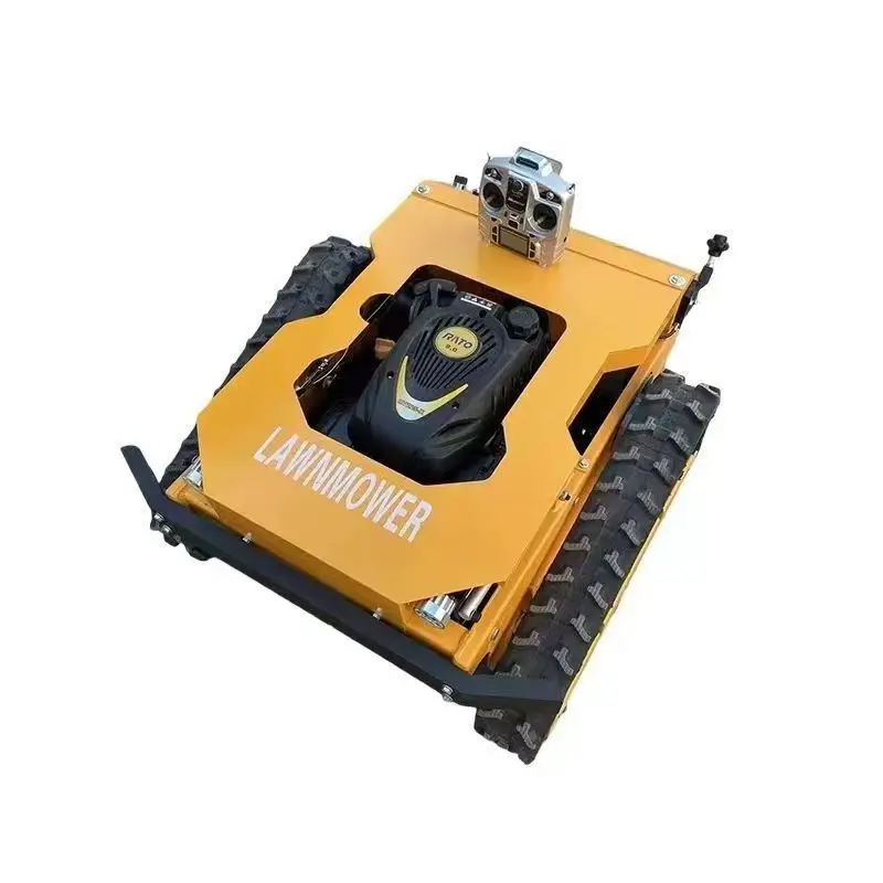 rubber crawler robot Gasoline Self Propelled Garden remote control Lawn Mower for sale