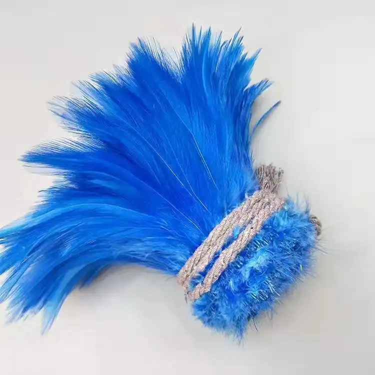 bleached dyed saddle hackle feather