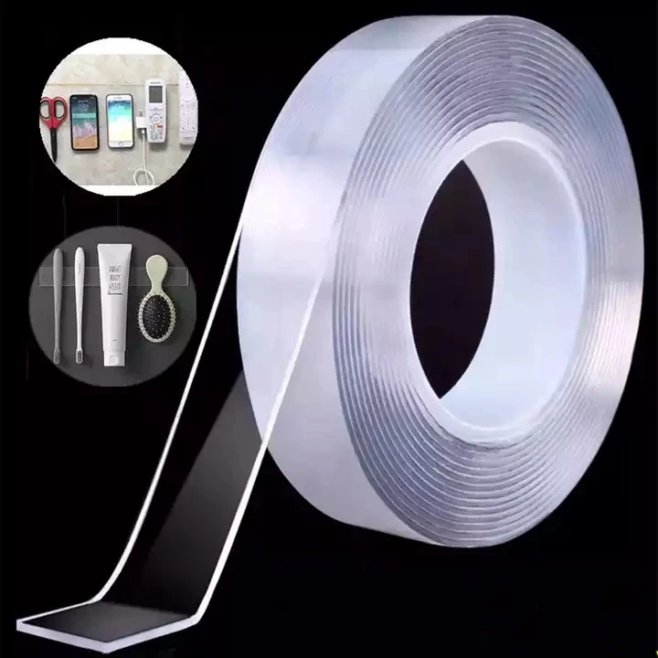 Hot Selling Clear Adhesive Tape  1m 3m 5m Traceless Double Sided Washable Adhesive Nano Tape