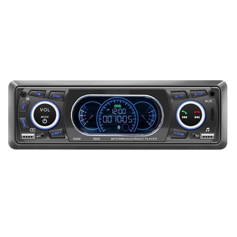 KiriNavi SWM-8809 Универсальный MP3 автомобильный FM-радио мультимедийный автомобильный аудиоплеер BT USB AUX воспроизведение беспроводной пульт дистанционного управления ЖК-экран