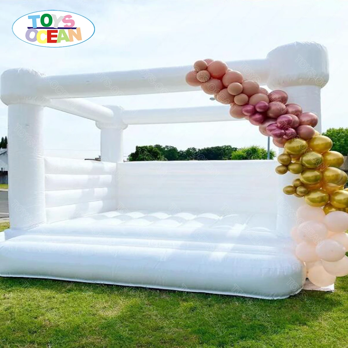 
New Commercial White Bouncy Castle Wedding Inflatable Bounce House Bouncy Jumping Bouncer for Sale 