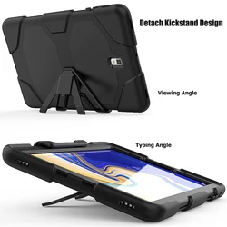 Detachable  kickstand silicone case  For Samsung Galaxy Tab S4 10.5 T830 T835  screen protector