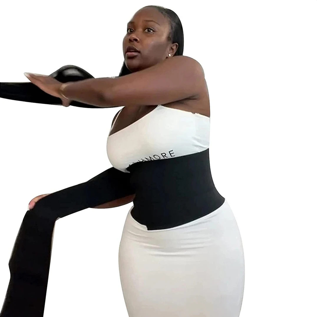 Tiktol Snatch Up Wrap Trainer Wrapped Lumbar Support Belt Adjustable Corset Waist Trimmer Body Shaper for Women