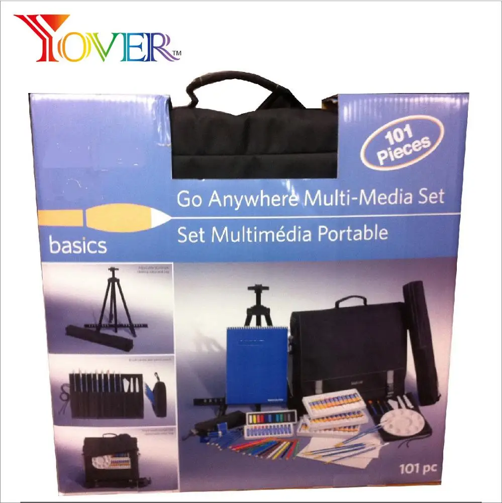 101pcs Complete Art Easel and Portfolio Set