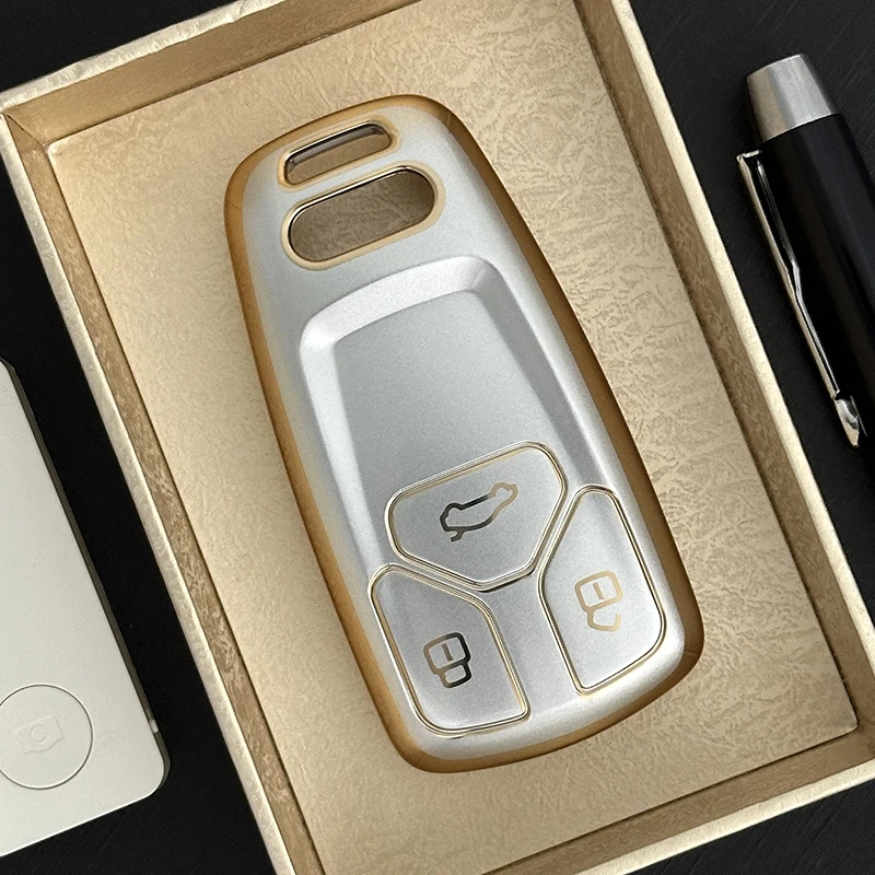 Quicksand TPU car key cover For Audi A1 A3 A4 Allroad A5 A6 Q3 Q5 Q7 R8 RS RS7 S3 S4 S7 SQ5 TT car accessories