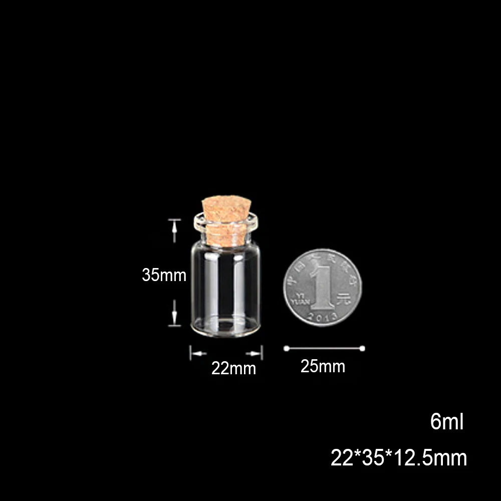 Оптовая продажа, косметическая пустая стеклянная флакон 4 мл, 5 мл, 6 мл, 7 мл, 8 мл, 10 мл с Пробковой Крышкой