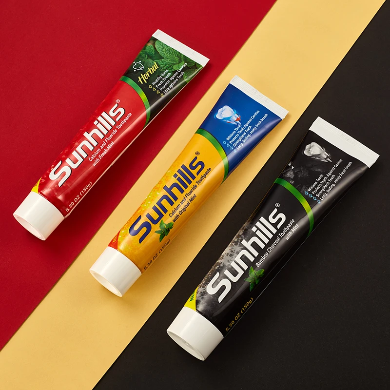 Natural Organic Activated Bamboo Charcoal Teeth Whitening Mint Flavoured Toothpaste Without Fluoride