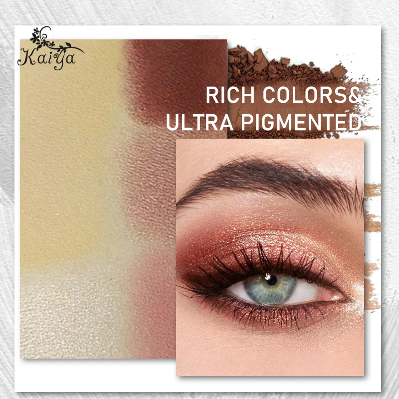 OEM Clear 5 Color Sweatproof Shimmer Eyeshadows Earth Tone Matte Eye Shadow Highly Pigmented Creamy Makeup Eyeshadow Palette