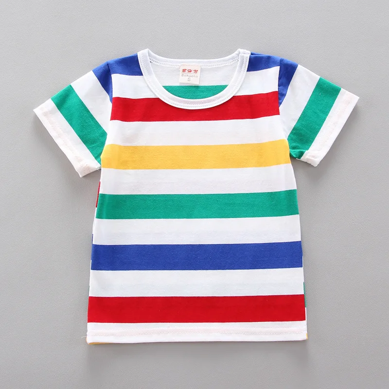 Summer Fashion Baby Boys Girls Clothes Suit New Children Girl Stripe Top With Suspender Shorts 2pcs Sports Kids Tracksuits