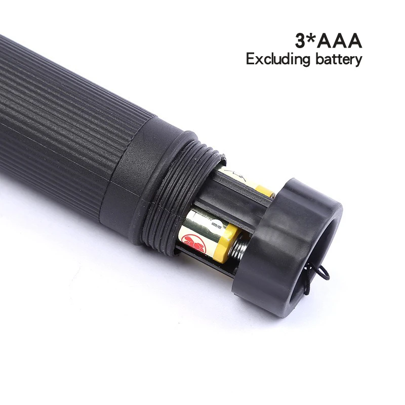 wholesale mini Plastic led flashlight 3 AAA battery with zoom in zoom out extremely bright lighting flashlight