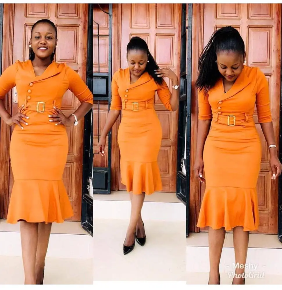 2021 New African Dresses for Women Dashiki African Clothes Bazin Riche Sexy Slim Half Sleeve Robe Africain Grown Africa Dress