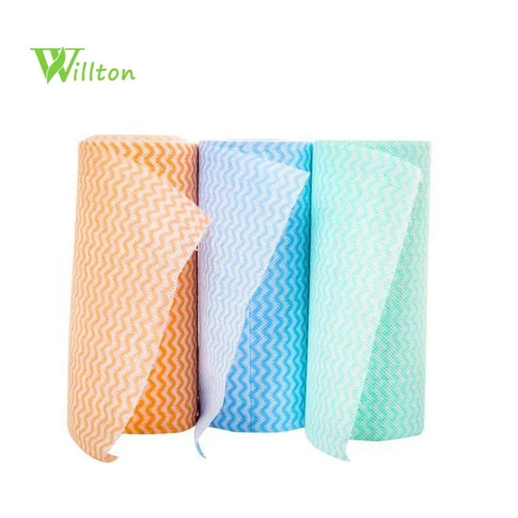 40% вискоза, 60% полиэстер, спанлейс, нетканый материал, спанлейс, нетканый рулон с разрывной линией, ткань для очистки кухни