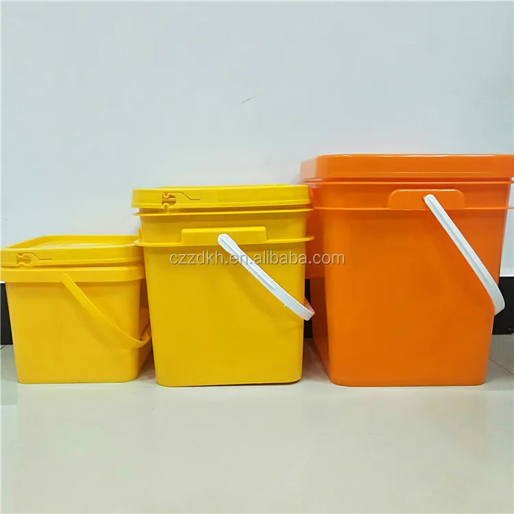Wholesale custom 5L 10L 15L 16L 18L 20L Square Plastic Bucket With Lid