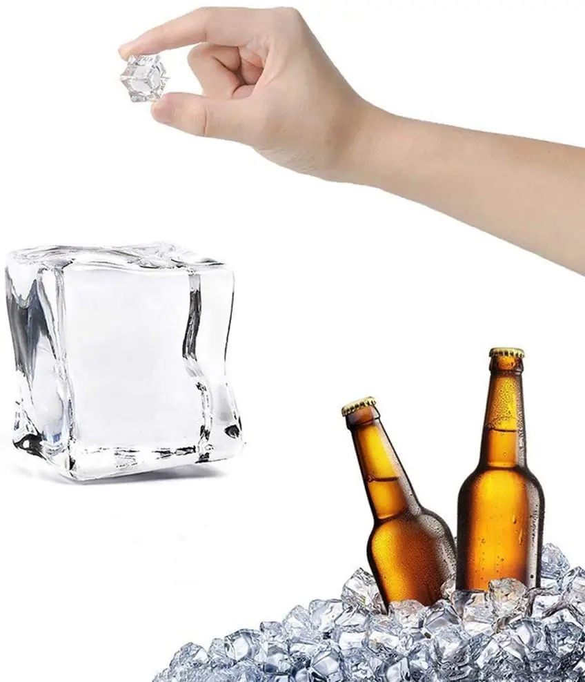 
20MM/25MM/30MM Wedding Party Home Decoration Vase Filler Transparent Gemstones Stone Reusable Artificial Acrylic Fake Ice Cube 