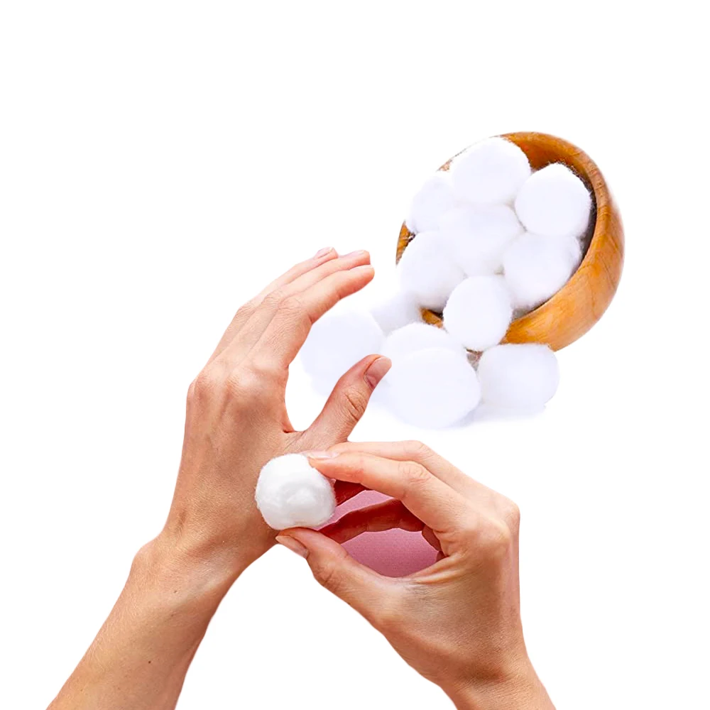 200g Small Cotton Balls for Makeup Nail Polish Removal Pet Care Applying Oil Lotion or Powder Soft and Absorbent