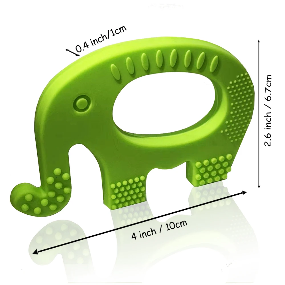 New Arrival Baby Toothbrush and Elephant Shape Silicone Baby Teether