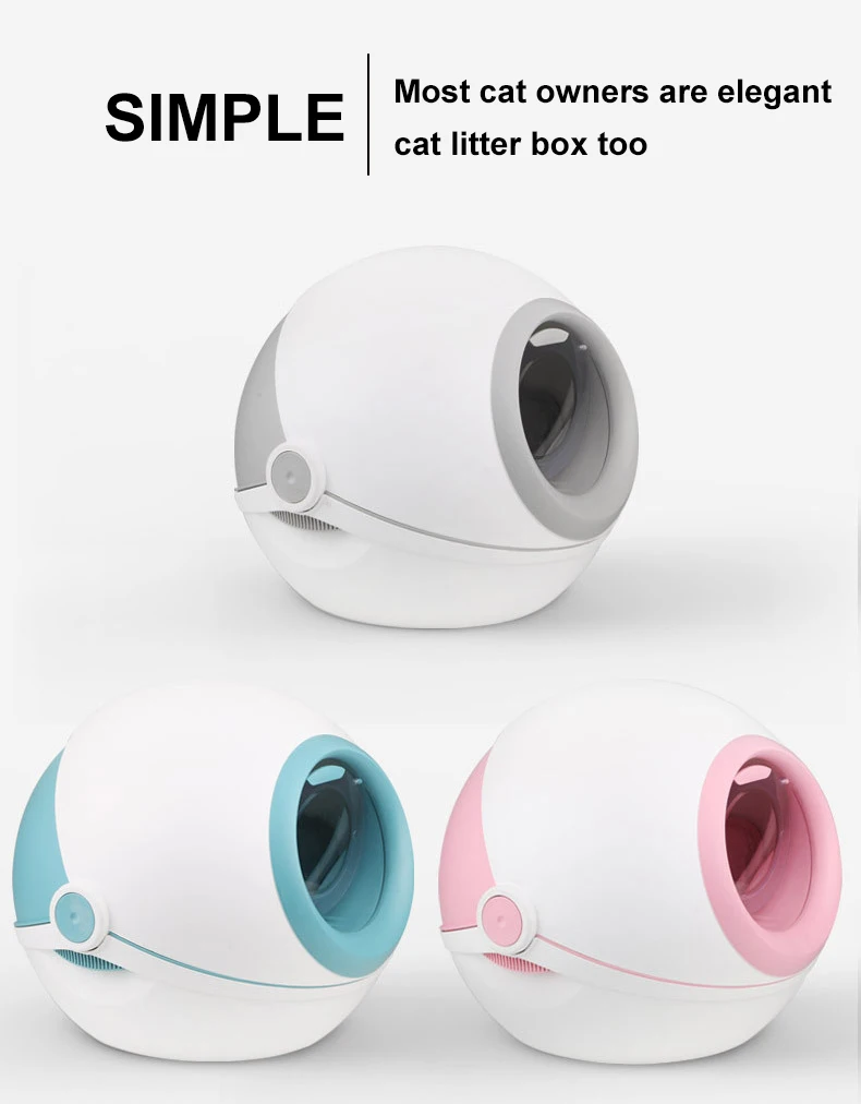Cat poop storage box clean cat toilet automatic self cleaning cat litter with lid can be opened for easy cleaning