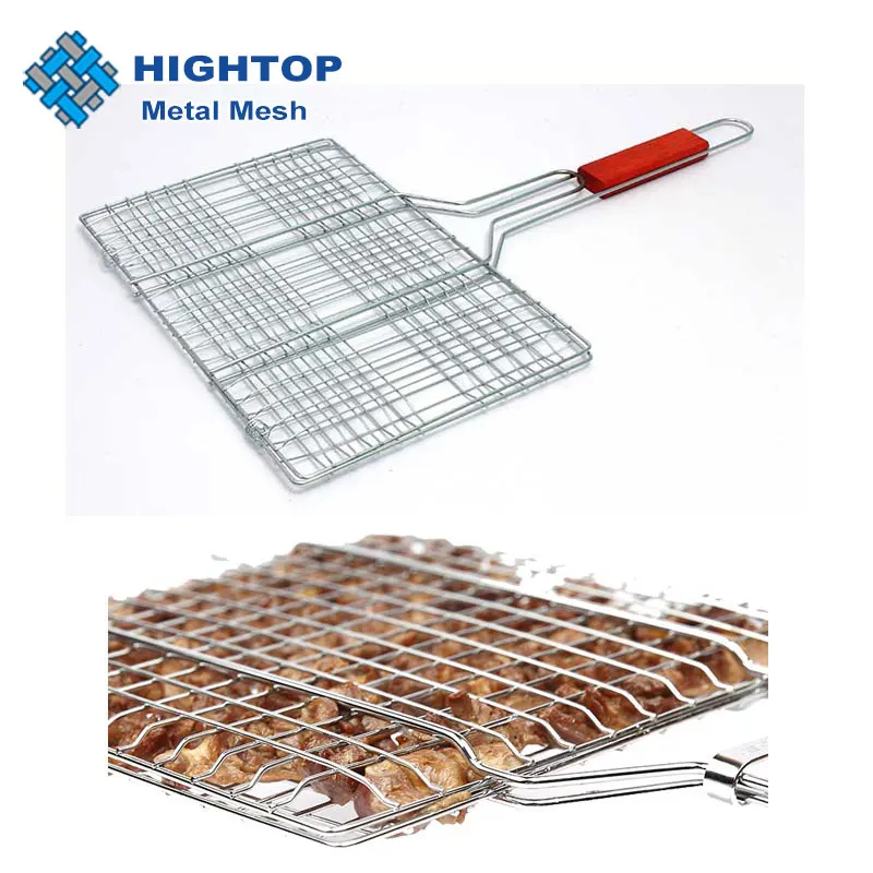 Stainless Steel Replacement Cooking Grate with Removable Handle, Perfect for Grilling Vegetables, Fishes