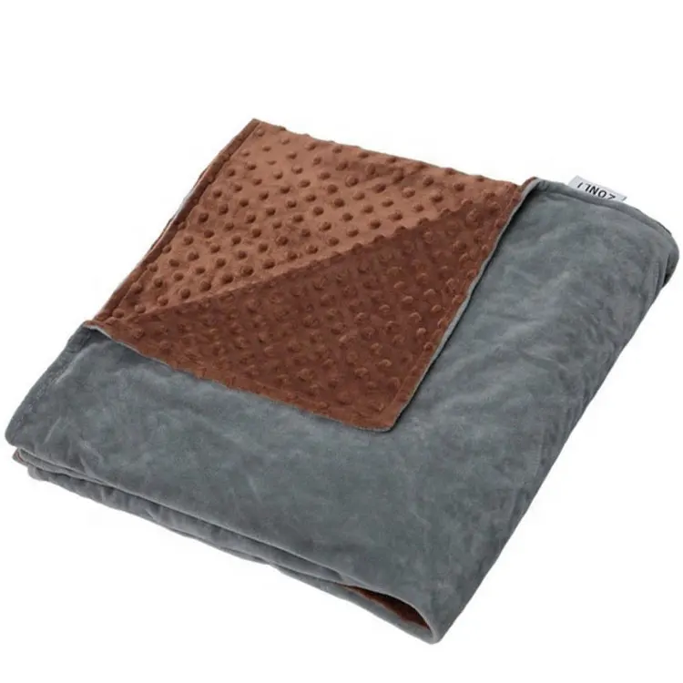 
2019 New Korean Minky Dot Adult Gravity Blanket Sensory, Heavy Blanket 